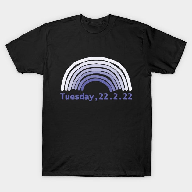 Twosday Tuesday Rainbow  Very Peri Color of the Year 2022 T-Shirt by ellenhenryart